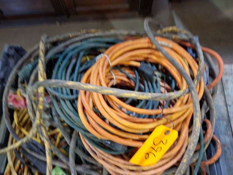 Tray Of Large lot of Drop Cords