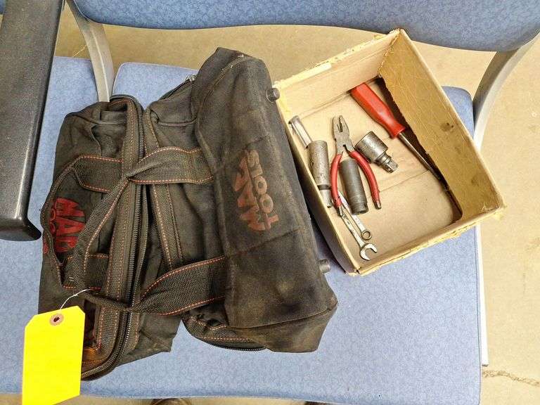 (2) Mac Tool Bags with Box Of Mac tools Impact sockets -- Pliers & wrenches