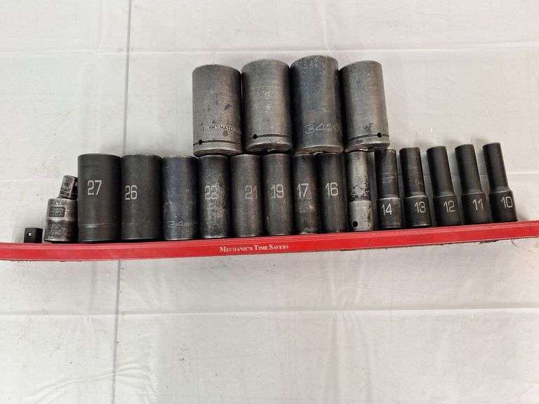 Matco  1/2 Metric Deep Impact Sockets with Rail & Swivel