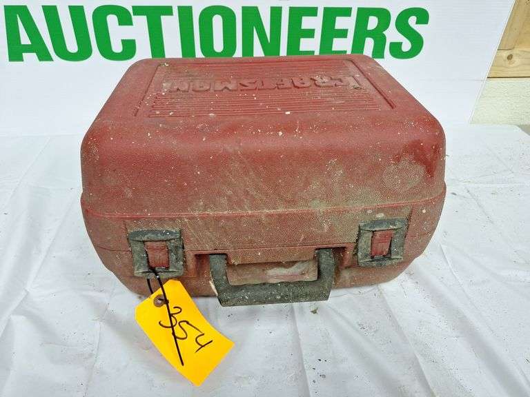 Red Plastic Case with Hand tools