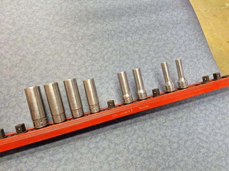 Snap-On 3/8 Metric Sockets & Rail