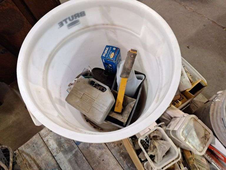 Lot of Bolts-- Nails-Screws-Brute Can all one money