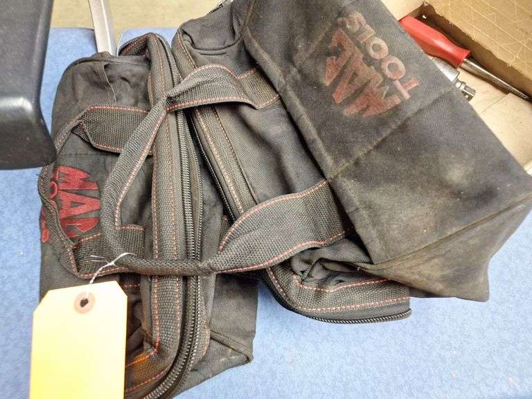(2) Mac Tool Bags with Box Of Mac tools Impact sockets -- Pliers & wrenches