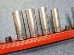 Snap-On 3/8 Metric Sockets & Rail