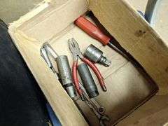 (2) Mac Tool Bags with Box Of Mac tools Impact sockets -- Pliers & wrenches