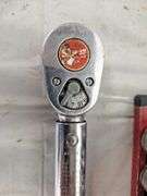 Snap-On 1/2 Torque Wrench with 1/2 Standard Sockets-- adapters  & Rail & Hammer breaker