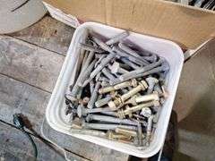 Lot of Bolts-- Nails-Screws-Brute Can all one money