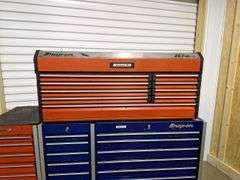 Snap-On Rolling Toolbox Top(Red) -- Bottom (blue) & Side Box (Red) all one money with keys (no key t