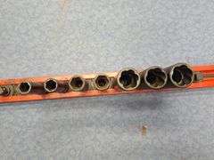 Snap-On Stripped Bolt Sockets & Rail 3/8 Drive