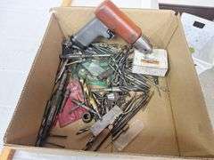 Air Drill with Box of Drill bits