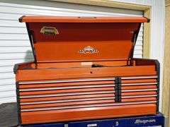 Snap-On Rolling Toolbox Top(Red) -- Bottom (blue) & Side Box (Red) all one money with keys (no key t