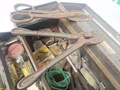 Gray Metal Toolbox & Contents