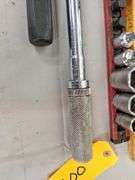 Snap-On 1/2 Torque Wrench with 1/2 Standard Sockets-- adapters  & Rail & Hammer breaker