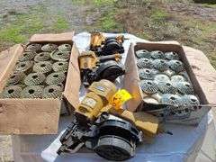 (3) Coiled Air Nail Guns & (2) Boxes of Coiled Nails