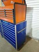 Snap-On Rolling Toolbox Top(Red) -- Bottom (blue) & Side Box (Red) all one money with keys (no key t