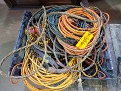 Tray Of Large lot of Drop Cords