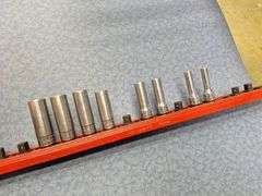 Snap-On 3/8 Metric Sockets & Rail