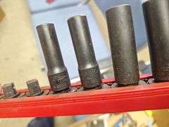 Snap-On Stripped Bolt Sockets & Rail 3/8 Drive