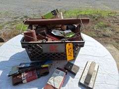 Basket of Sanding Blocks & All kinds of Sanding Paper