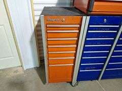 Snap-On Rolling Toolbox Top(Red) -- Bottom (blue) & Side Box (Red) all one money with keys (no key t