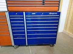 Snap-On Rolling Toolbox Top(Red) -- Bottom (blue) & Side Box (Red) all one money with keys (no key t
