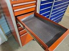Snap-On Rolling Toolbox Top(Red) -- Bottom (blue) & Side Box (Red) all one money with keys (no key t