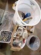 Lot of Bolts-- Nails-Screws-Brute Can all one money