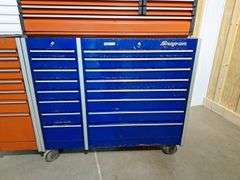 Snap-On Rolling Toolbox Top(Red) -- Bottom (blue) & Side Box (Red) all one money with keys (no key t