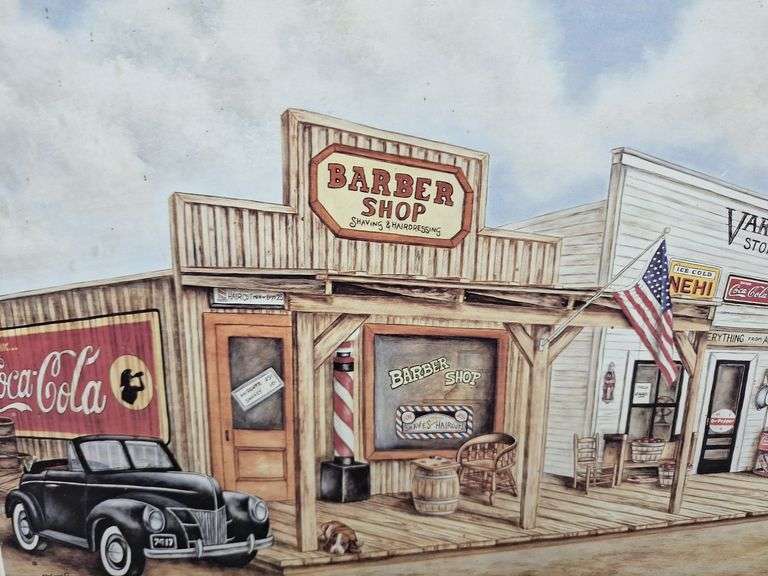 Barber Shop Picture & Frame