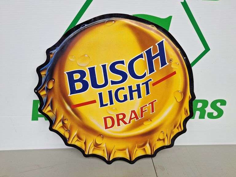 Metal Busch Light Draft Sign