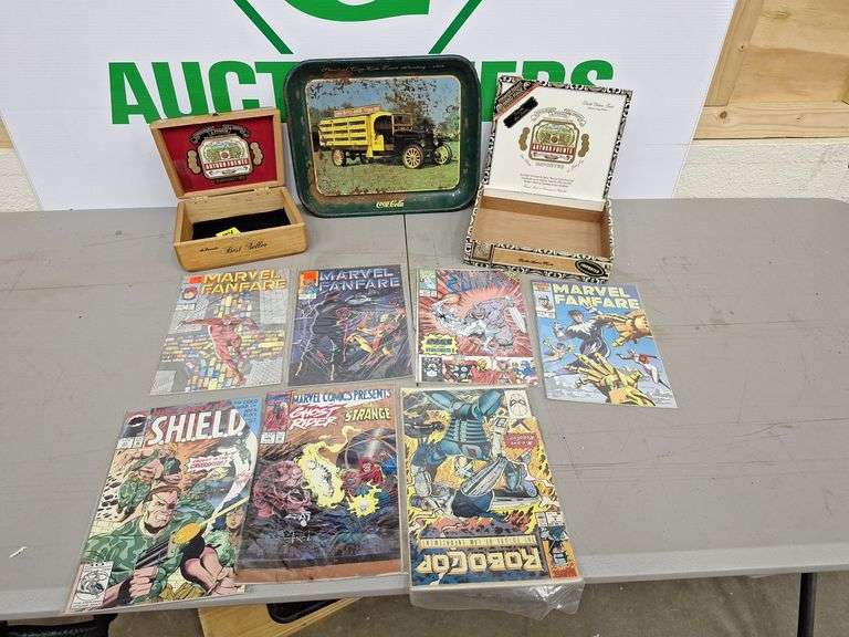 Cigar Boxes -- Coke Tin --- Comic Books all one money