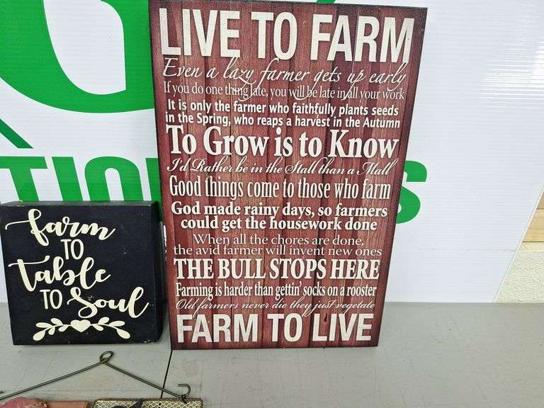 (4) Farm Signs all one money