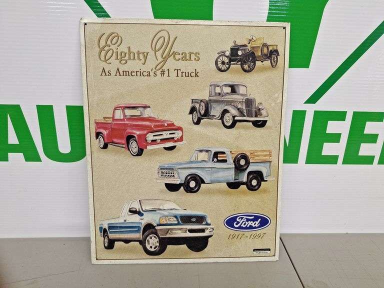 Metal Ford Truck Sign