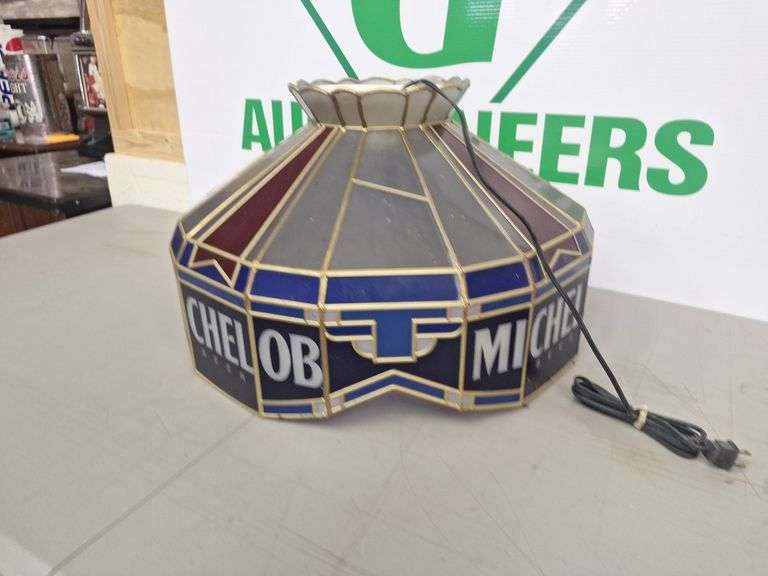 Michelob Hanging Light (new globe for inside)