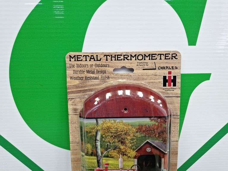 Metal Farmall Thermometer