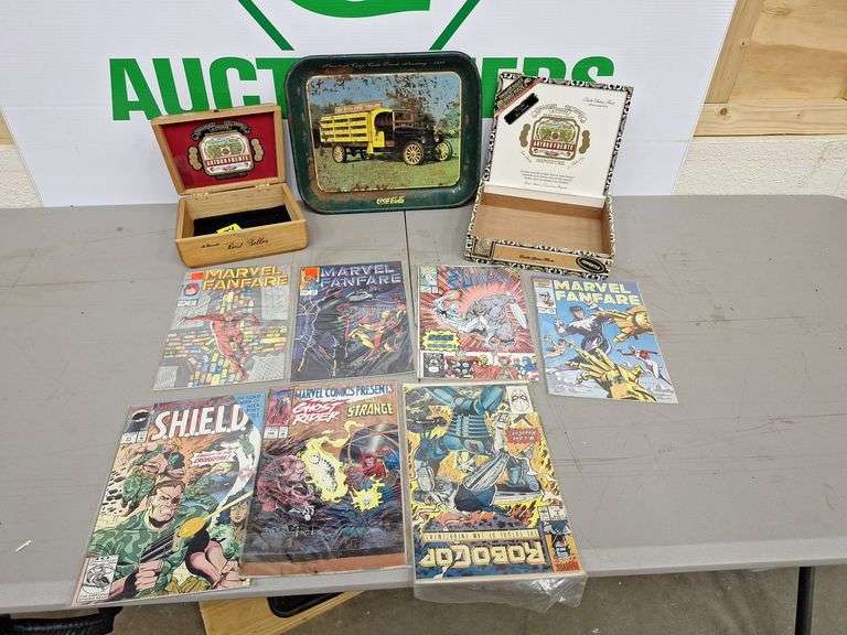 Cigar Boxes -- Coke Tin --- Comic Books all one money