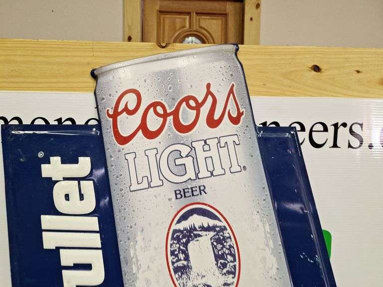 Metal Coors Light Silver Bullet Sign