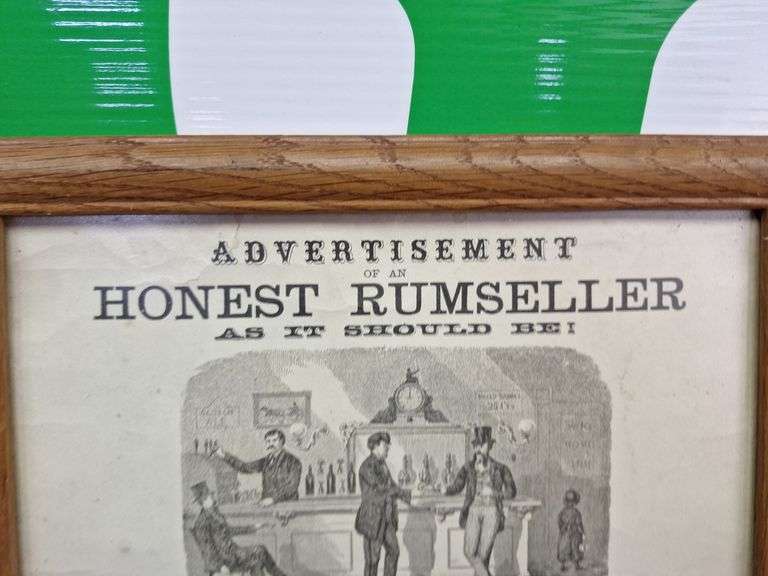 Advertisement Honest Rumsellers Sign (read the rules on sign before Bidding it's a little edgy)