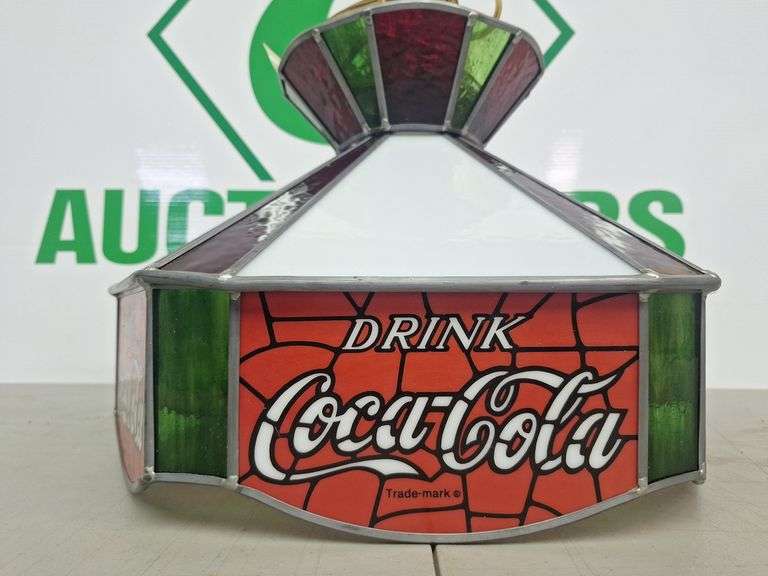 Stain Glass Coca-Cola Hanging Light