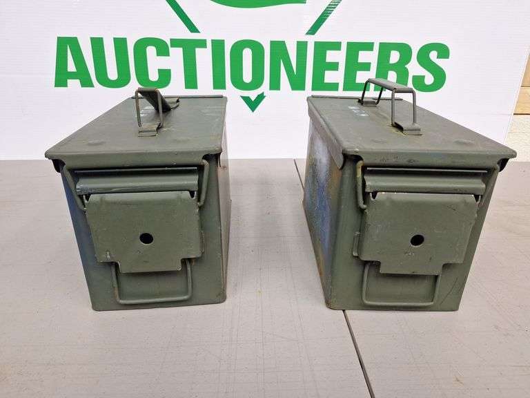 (2) Metal Ammo Box both one money
