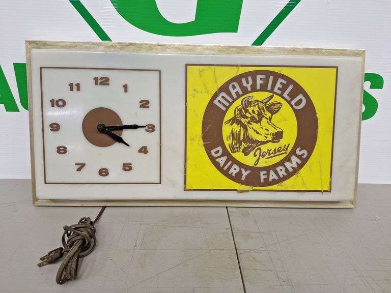 Mayfield Dairy Farms Lighted Clock