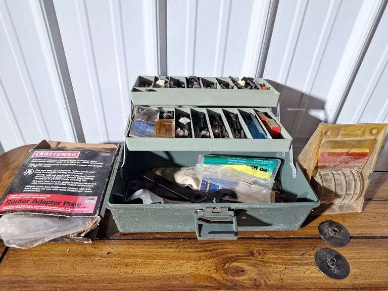 Tackle Box Full of Router Bits and accessories