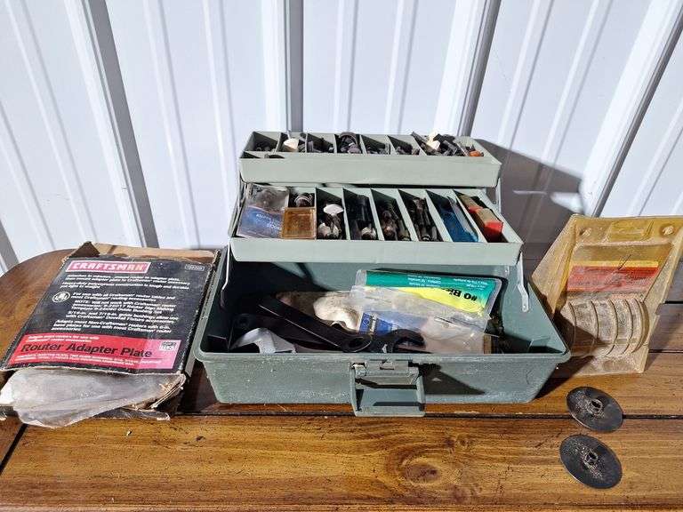 Tackle Box Full of Router Bits and accessories