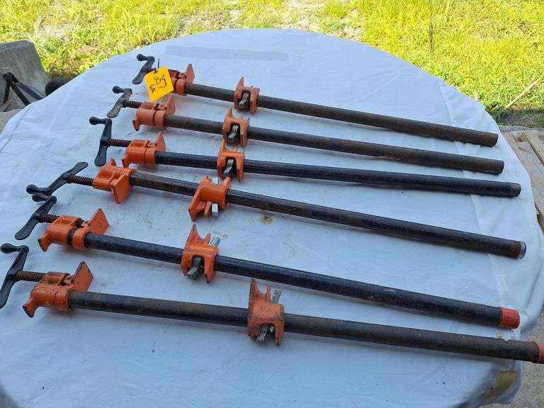 (6) Thirty inch pipe clamps