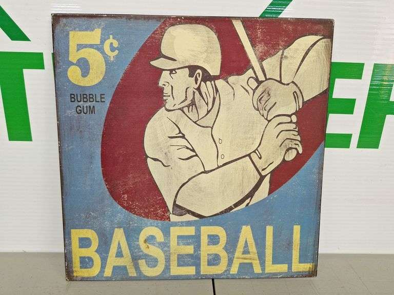 Metal 5ct Baseball Sign