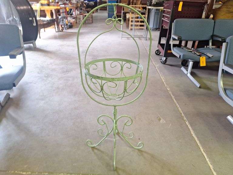 Metal Flower Hanging Basket with Stand
