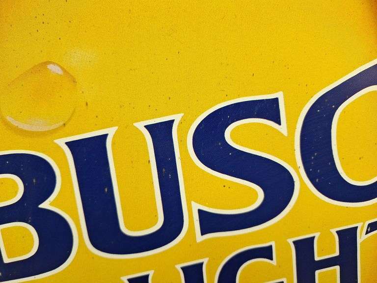 Metal Busch Light Draft Sign