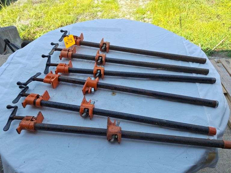(6) Thirty inch pipe clamps