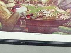 (3) Poker Playing Dog Pictures & Frames