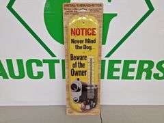 Metal Beware of Owner Thermometer
